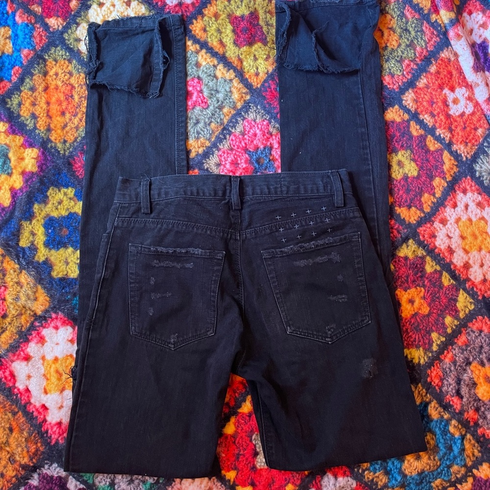 ksubi distressed split jeans